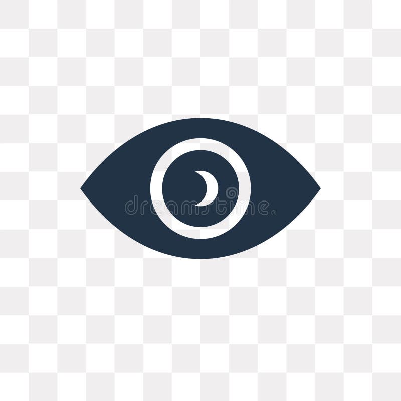 Icono del vector de Vision aislado en el fondo transparente, Vision t libre illustration Icono del vector de Vision aislado en el fondo transparente, Vision t libre illustration