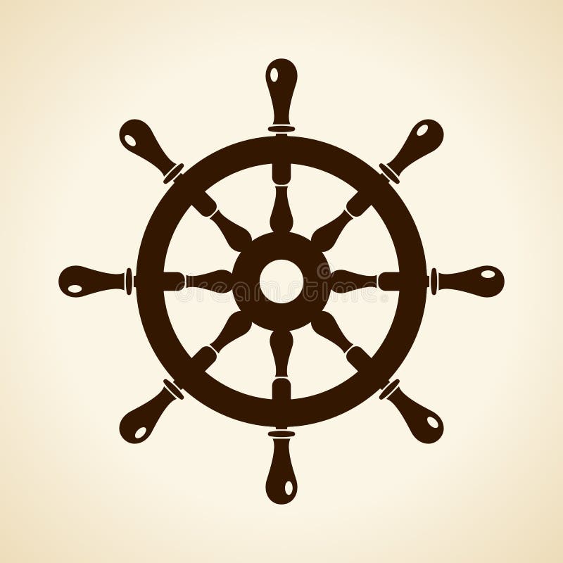Boat steering wheel vector icon illustration. Boat steering wheel vector icon illustration
