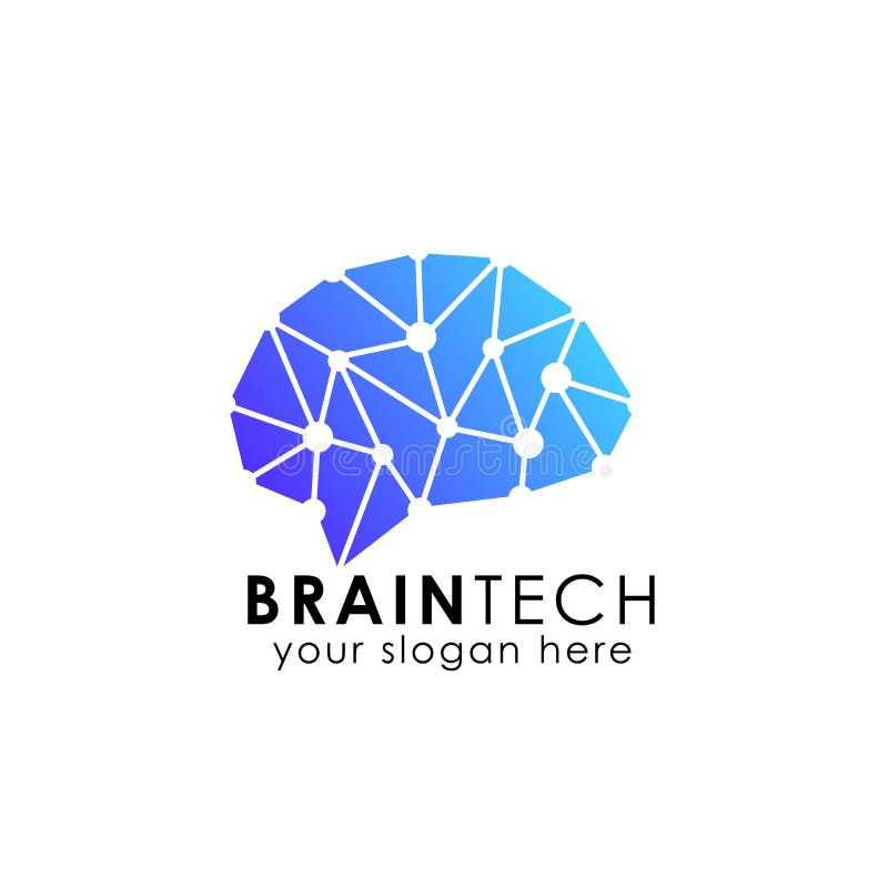 Icono del vector del logotipo de la conexión del cerebro Cerebro de Digitaces logotipo del eje del cerebro stock de ilustración Icono del vector del logotipo de la conexión del cerebro Cerebro de Digitaces logotipo del eje del cerebro stock de ilustración