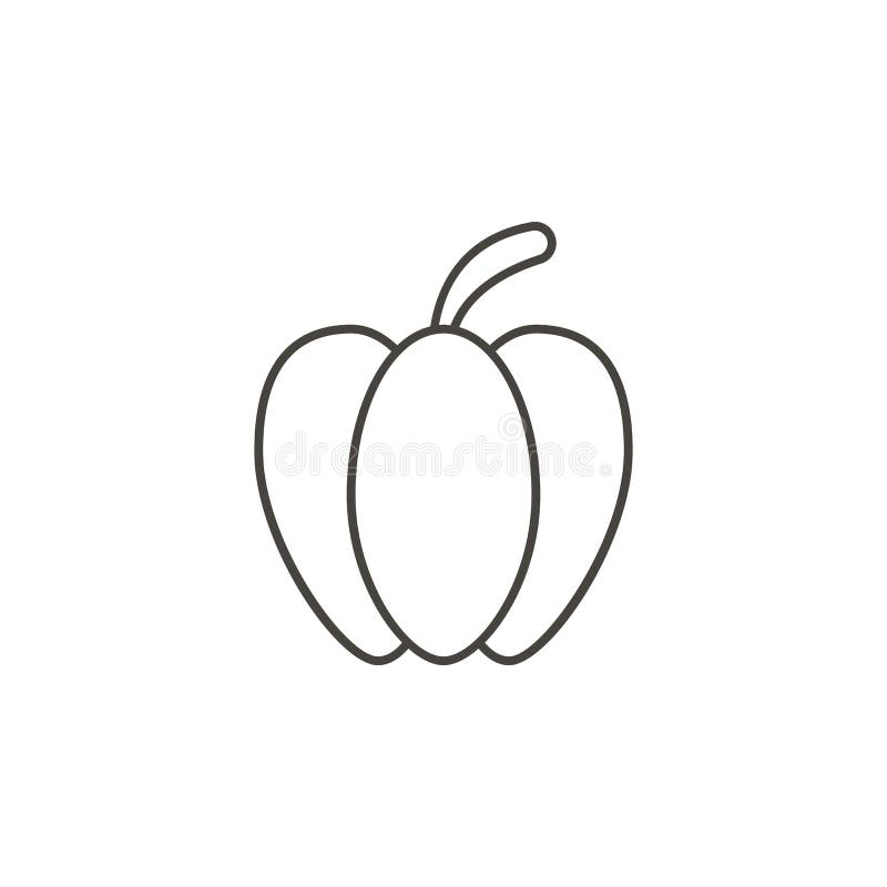 Icono del vector del paprika Ejemplo simple del elemento del concepto de la comida Icono del vector del paprika Ejemplo del vecto stock de ilustración Icono del vector del paprika Ejemplo simple del elemento del concepto de la comida Icono del vector del paprika Ejemplo del vecto stock de ilustración