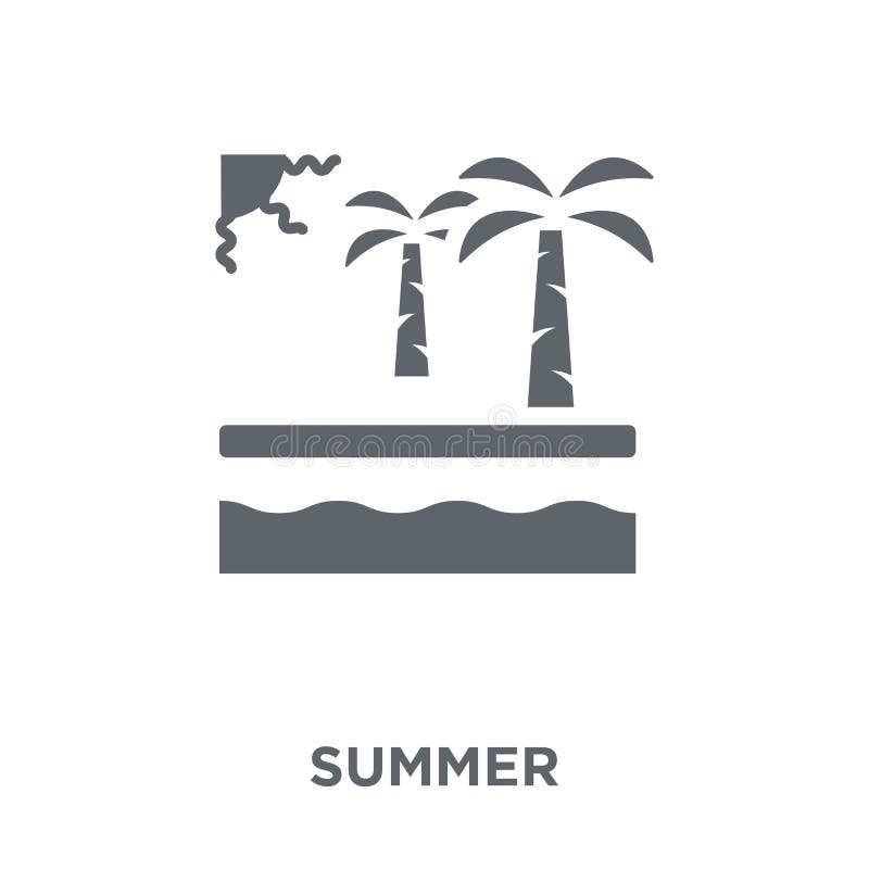 Icono del verano de la colección stock de ilustración Icono del verano de la colección stock de ilustración