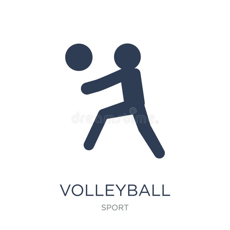 Icono del voleibol Icono plano de moda del voleibol del vector en el CCB blanco libre illustration Icono del voleibol Icono plano de moda del voleibol del vector en el CCB blanco libre illustration