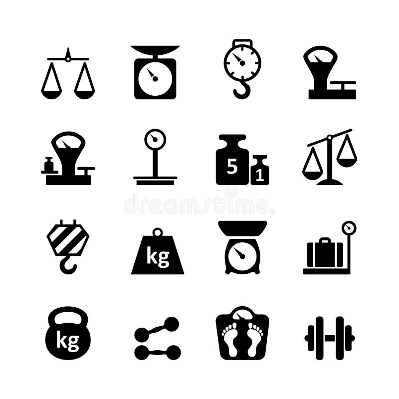 Icono del web fijado - peso ilustración del vector