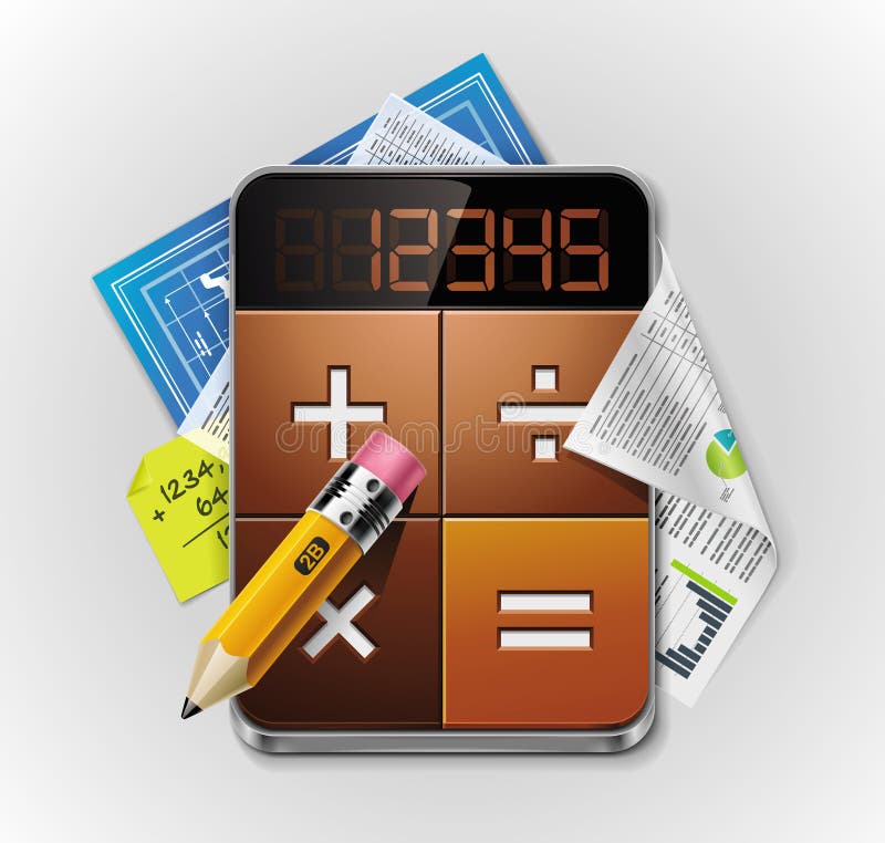 Icono detallado de la calculadora XXL del vector libre illustration Icono detallado de la calculadora XXL del vector libre illustration
