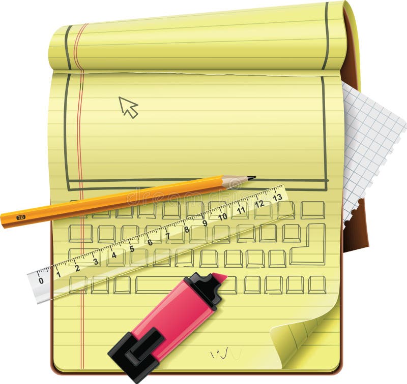 Icono detallado de la libreta XXL del vector libre illustration Icono detallado de la libreta XXL del vector libre illustration