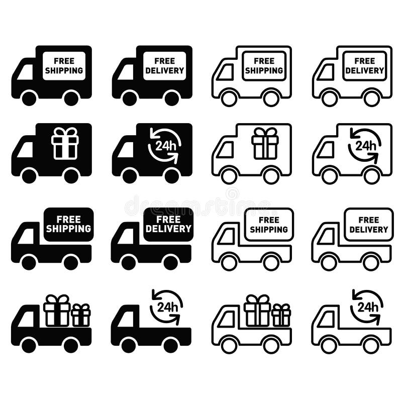 Icono determinado de la entrega libre illustration Icono determinado de la entrega libre illustration
