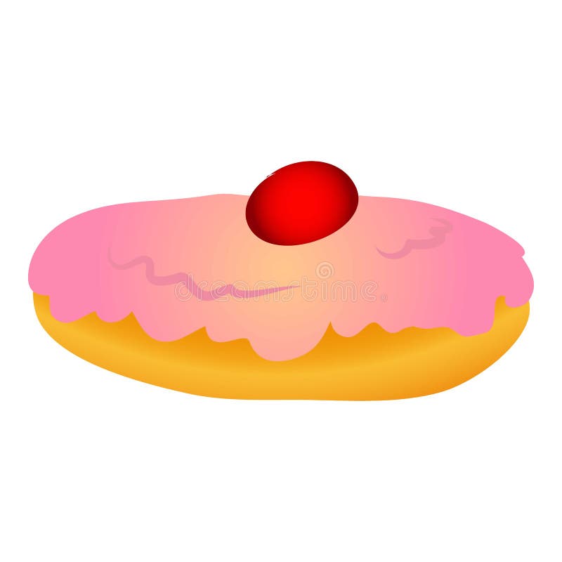 Icono dulce de la torta de Jánuca, estilo de la historieta stock de ilustración Icono dulce de la torta de Jánuca, estilo de la historieta stock de ilustración