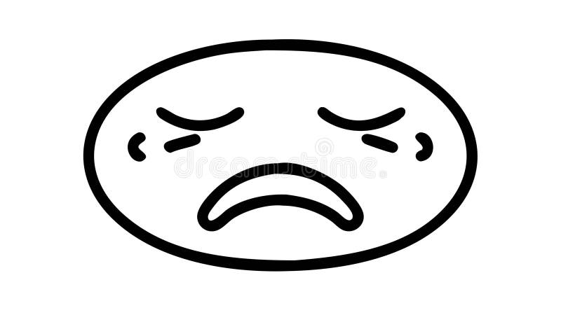 Icono emmoji de tristeza de muerte Decepción de diseño vectorial IA generativa libre illustration
