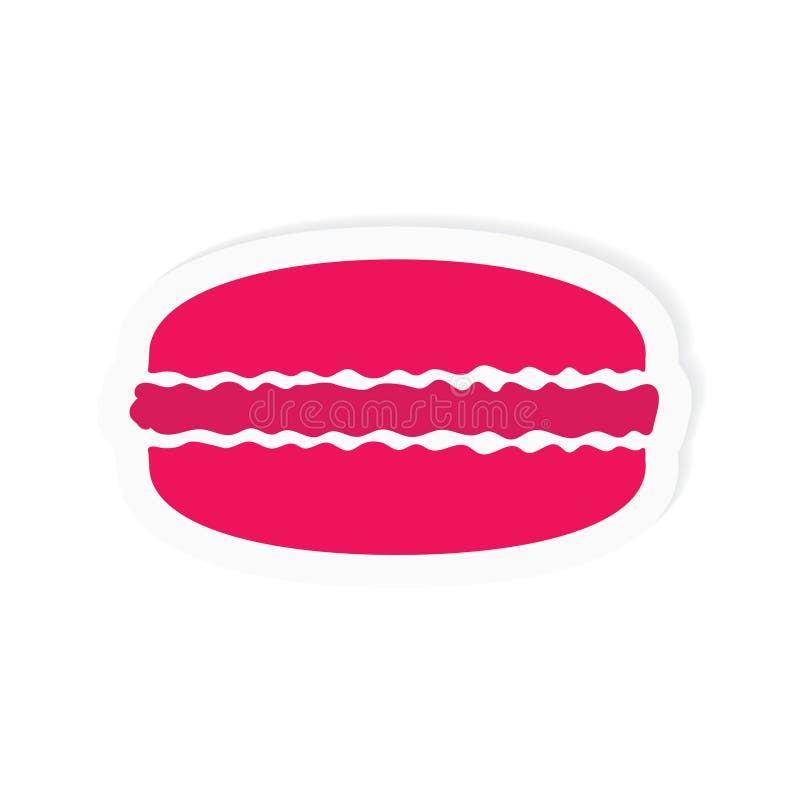 Icono francés rosado de los macarrones stock de ilustración Icono francés rosado de los macarrones stock de ilustración