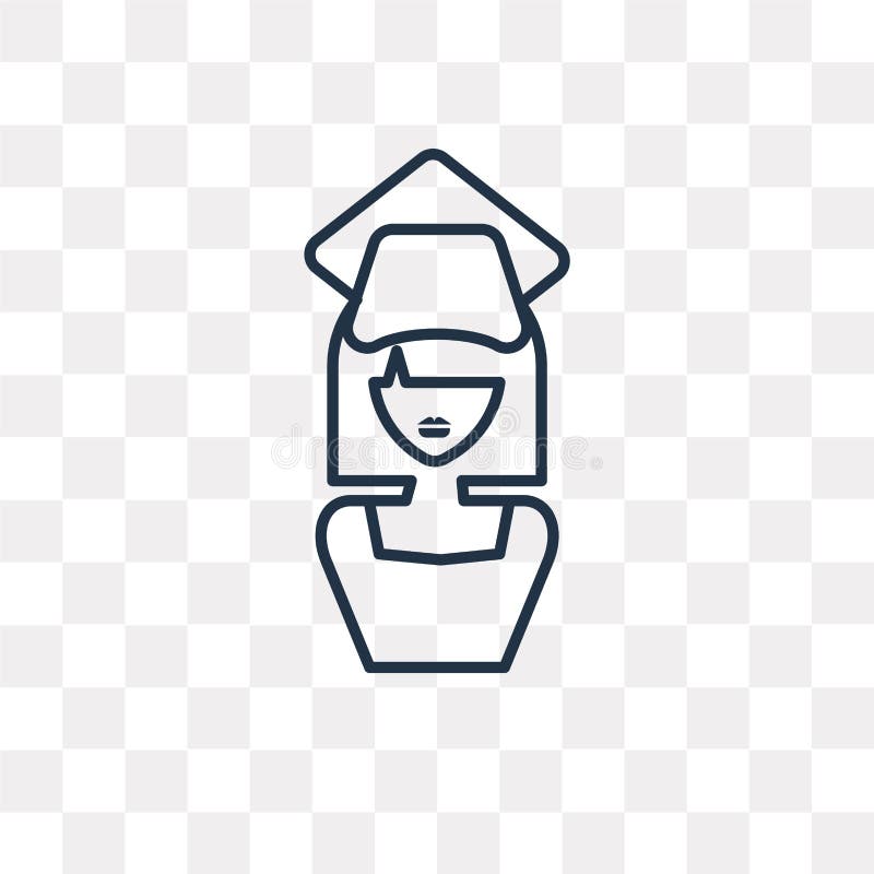 Icono graduado del vector aislado en el fondo transparente, linear ilustración del vector