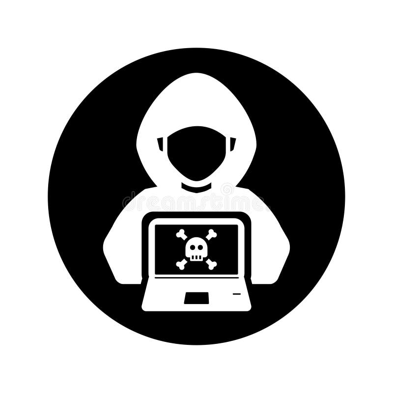 Icono Hacker, Hackeo, Delito CibernÃ©tico, Robo De Datos Stock de  ilustración - Ilustración de negro, seguridad: 158558861