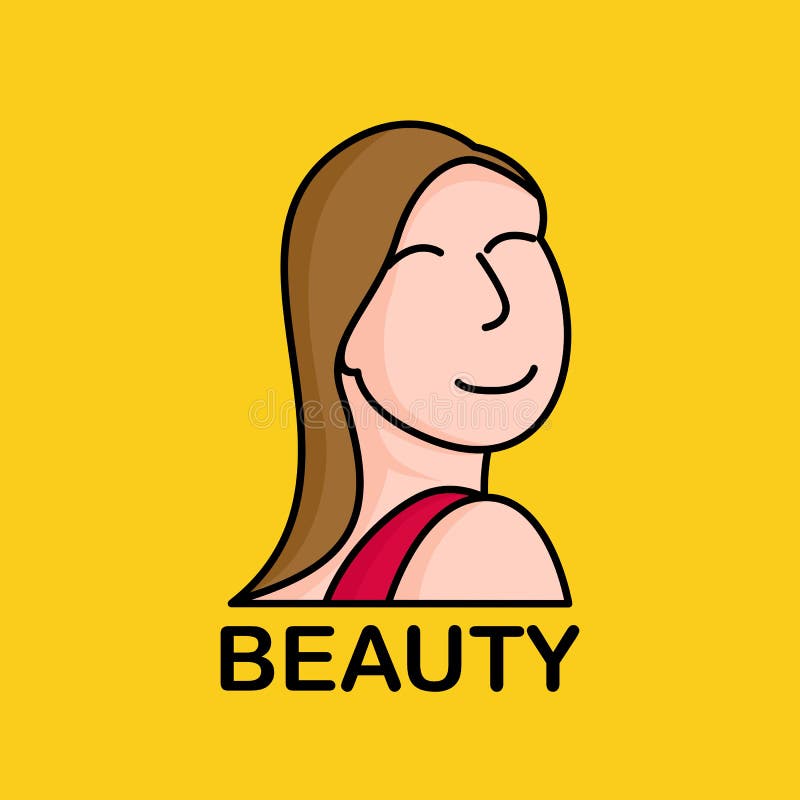Icono largo de la mujer de los pelos ilustración del vector Icono largo de la mujer de los pelos ilustración del vector