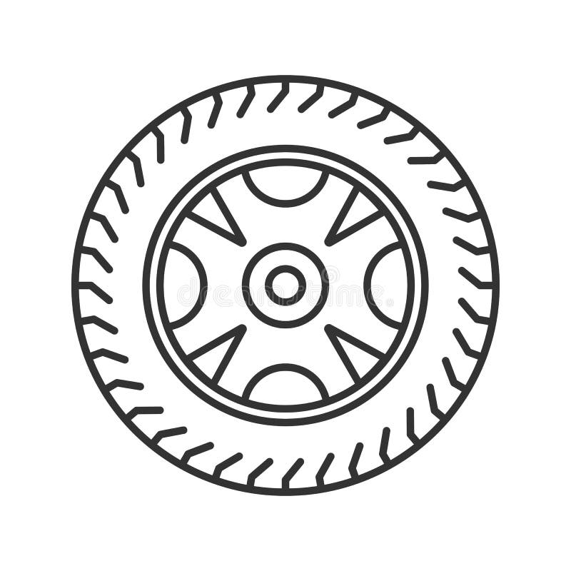 Icono Lineal De Llanta Y Neumático Ilustración del Vector - Ilustración de  coche, velocidad: 197156745