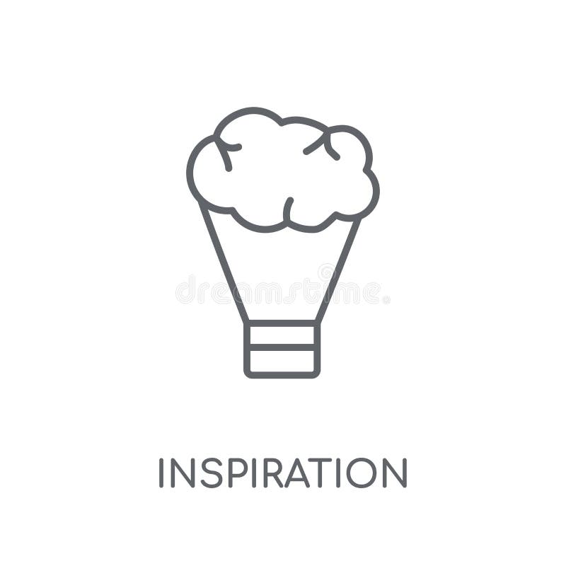 icono linear de la inspiración Concepto moderno del logotipo de la inspiración del esquema stock de ilustración icono linear de la inspiración Concepto moderno del logotipo de la inspiración del esquema stock de ilustración