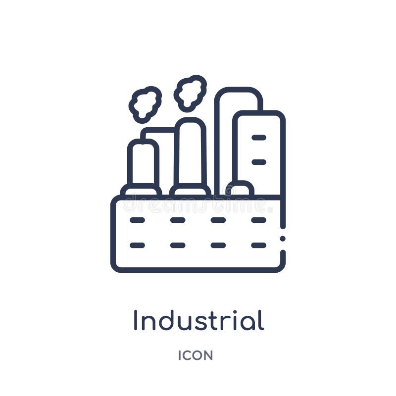 Icono linear del ingeniero industrial de la colección del esquema de la industria Línea fina icono del ingeniero industrial aisla