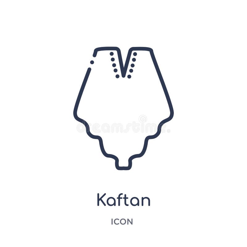 Icono linear del kaftan de la colección del esquema de la ropa Línea fina vector del kaftan aislado en el fondo blanco kaftan de libre illustration Icono linear del kaftan de la colección del esquema de la ropa Línea fina vector del kaftan aislado en el fondo blanco kaftan de libre illustration