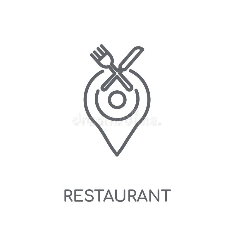 Icono linear del restaurante Concepto moderno o del logotipo del restaurante del esquema libre illustration Icono linear del restaurante Concepto moderno o del logotipo del restaurante del esquema libre illustration
