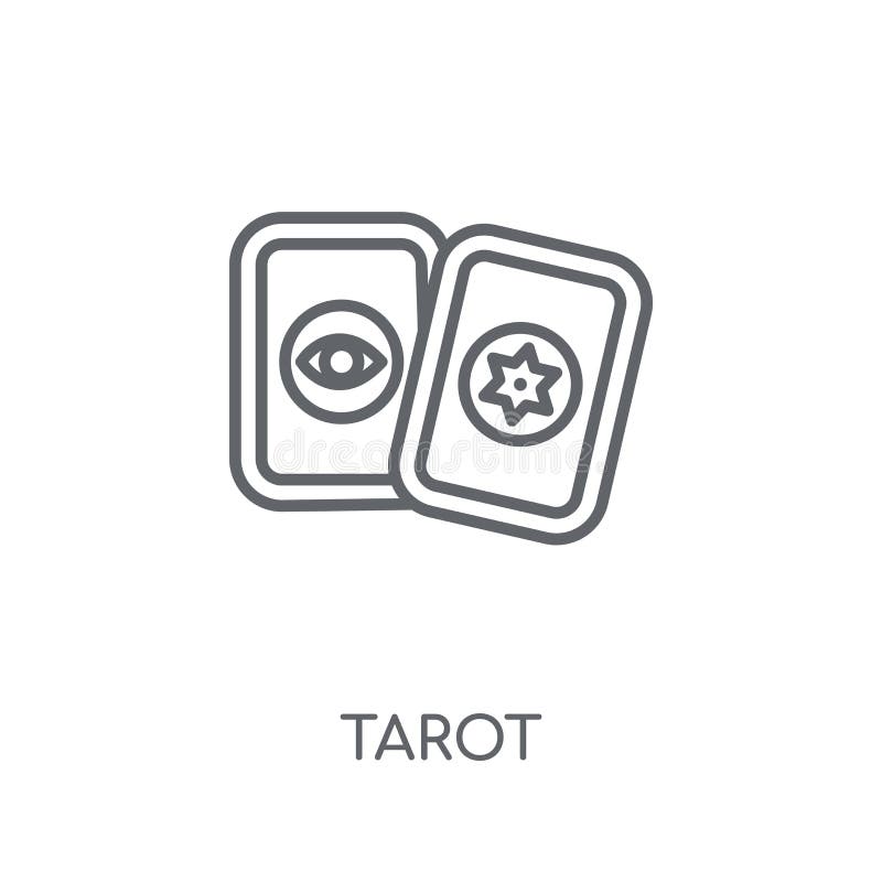 Icono Linear Del Tarot Concepto Moderno Del Logotipo Del Tarot Del Esquema  En Los Vagos Blancos Ilustración del Vector - Ilustración de juego,  tarjeta: 133516133