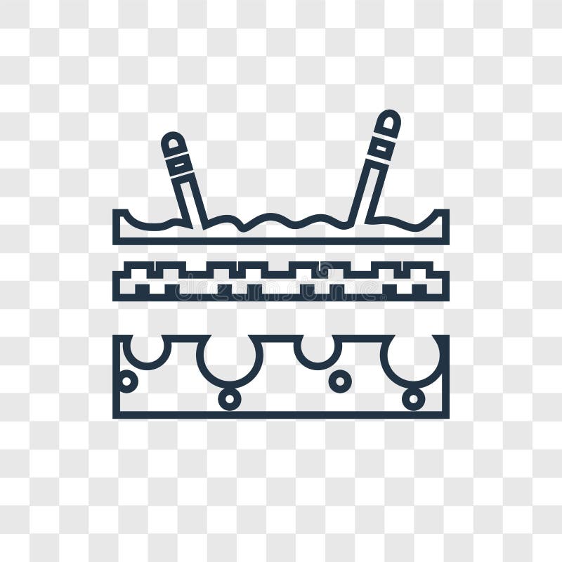 Icono linear del vector fósil del concepto aislado en backgr transparente stock de ilustración Icono linear del vector fósil del concepto aislado en backgr transparente stock de ilustración