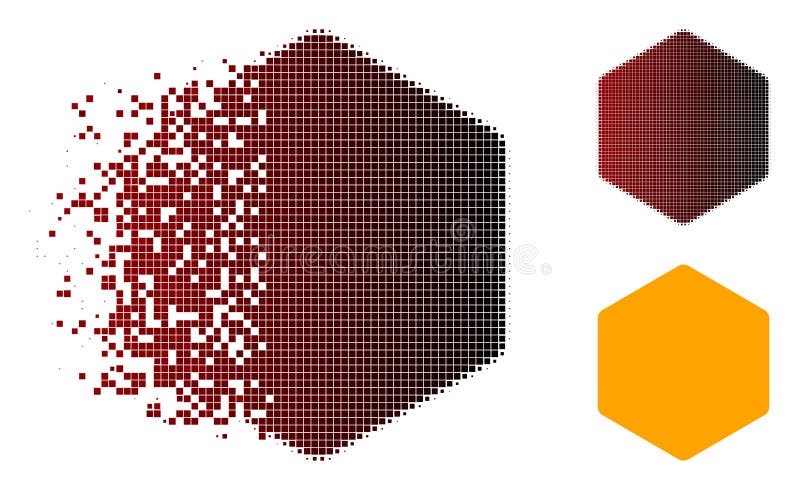 Icono llenado tono medio punteado hecho fragmentos del hexágono libre illustration Icono llenado tono medio punteado hecho fragmentos del hexágono libre illustration
