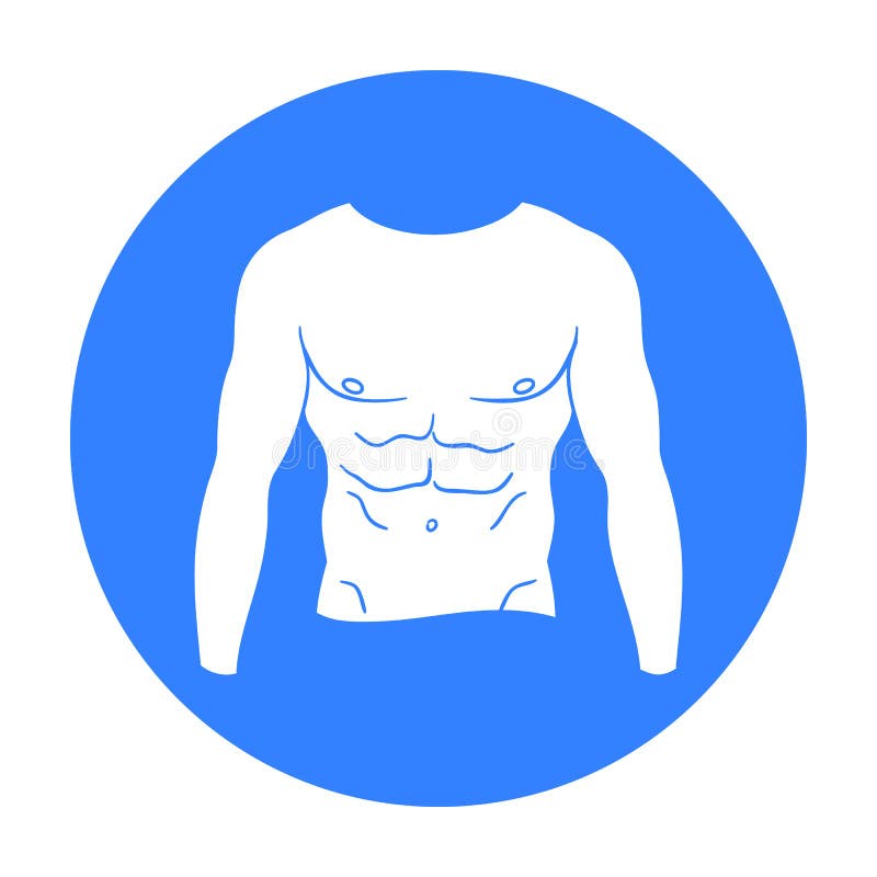 Icono muscular del torso en estilo negro aislado en el fondo blanco Ejemplo del vector de la acción del símbolo del deporte y de libre illustration Icono muscular del torso en estilo negro aislado en el fondo blanco Ejemplo del vector de la acción del símbolo del deporte y de libre illustration