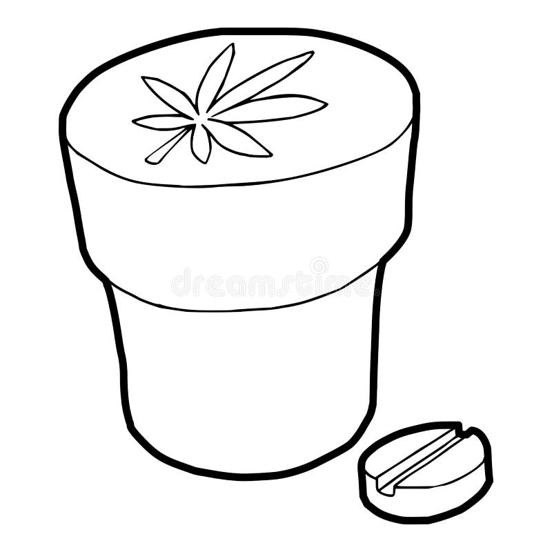 Icono médico de la botella y de la tableta de la marijuana stock de ilustración Icono médico de la botella y de la tableta de la marijuana stock de ilustración