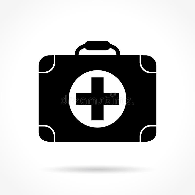 Icono médico de la maleta ilustración del vector Icono médico de la maleta ilustración del vector