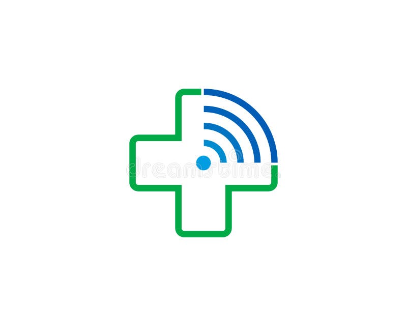 Icono médico Logo Design Element de Wifi ilustración del vector Icono médico Logo Design Element de Wifi ilustración del vector