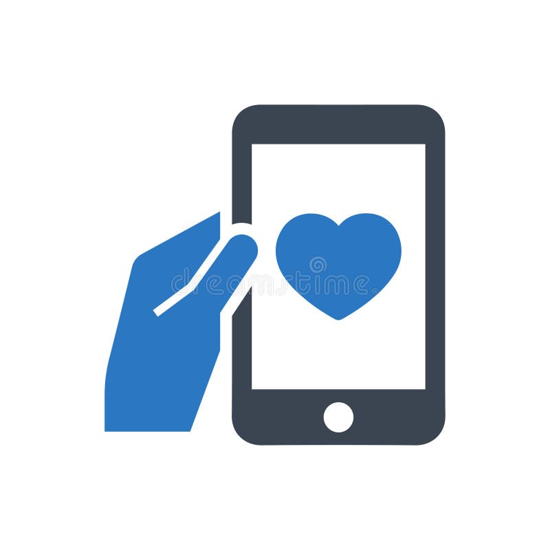Icono móvil del app del amor stock de ilustración Icono móvil del app del amor stock de ilustración