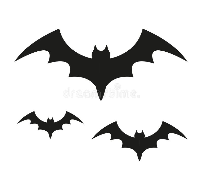Icono negro de la silueta del palo Aislado en el fondo blanco Concepto de Víspera de Todos los Santos Flittermouse asustadizo Ilu libre illustration