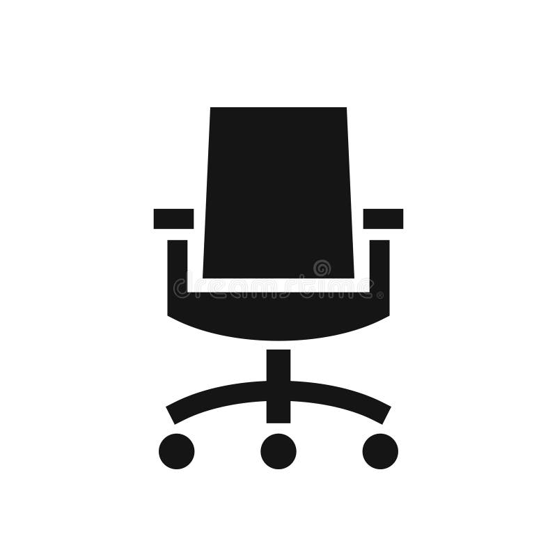 Icono negro simple de la silla de la oficina de negocios libre illustration Icono negro simple de la silla de la oficina de negocios libre illustration
