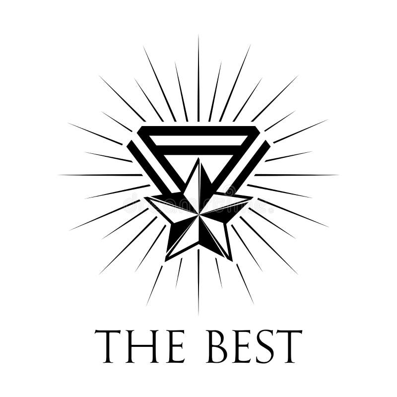 Icono o logotipo del premio Ejemplo del vector en un fondo blanco