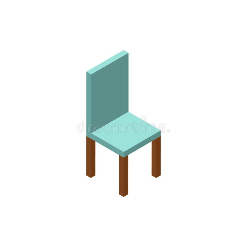 Icono o logotipo isométrico de la silla para el diseño web ilustración del vector Icono o logotipo isométrico de la silla para el diseño web ilustración del vector