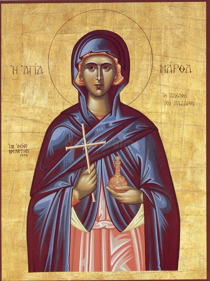 Icono Ortodoxo Del Estilo Bizantino Santa Marta Foto de archivo editorial -  Imagen de ortodoxo, cristo: 213697623