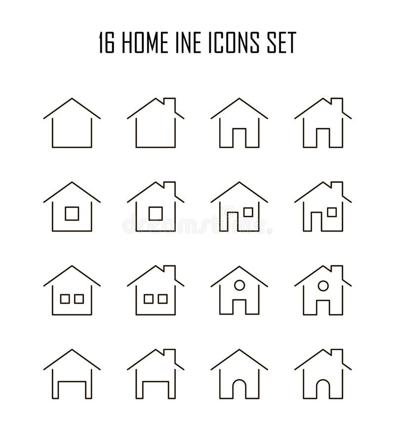 Icono plano casero libre illustration Icono plano casero libre illustration
