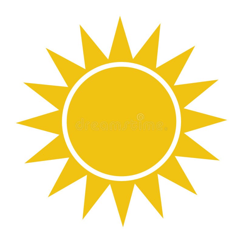 Icono plano de Sun Pictograma de Sun ejemplo del vector de la plantilla ilustración del vector Icono plano de Sun Pictograma de Sun ejemplo del vector de la plantilla ilustración del vector