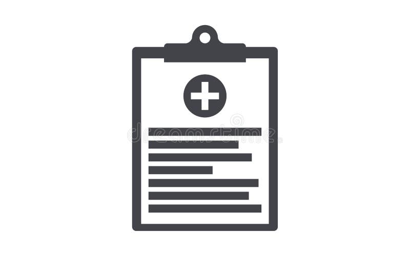 Icono plano del vector del tablero médico libre illustration Icono plano del vector del tablero médico libre illustration