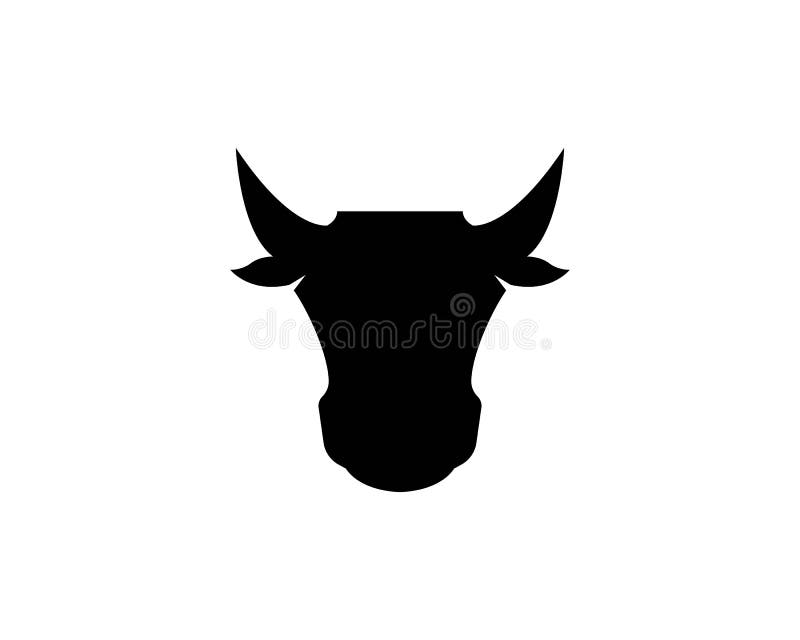 Icono principal de la vaca y del toro ilustración del vector Icono principal de la vaca y del toro ilustración del vector
