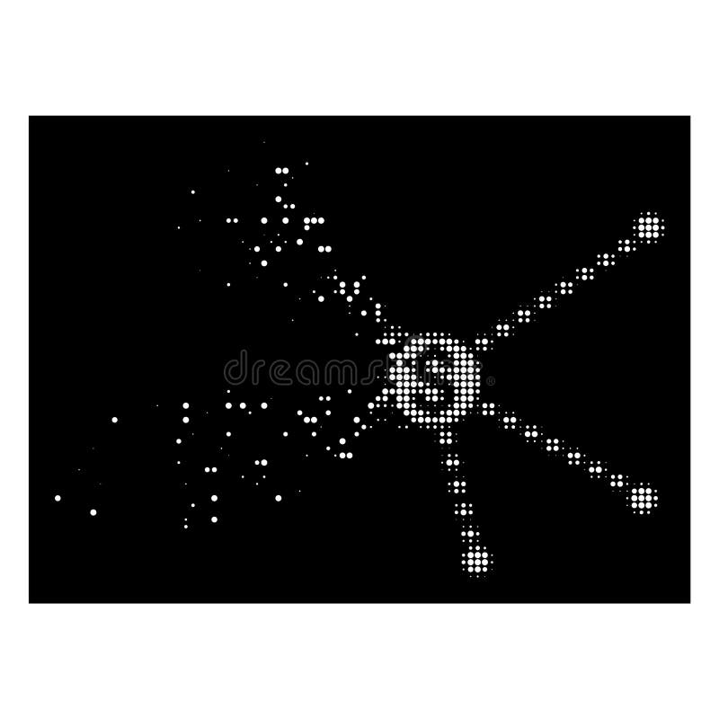 Icono punteado tono medio descompuesto blanco de las relaciones financieras de Pixelated ilustración del vector Icono punteado tono medio descompuesto blanco de las relaciones financieras de Pixelated ilustración del vector
