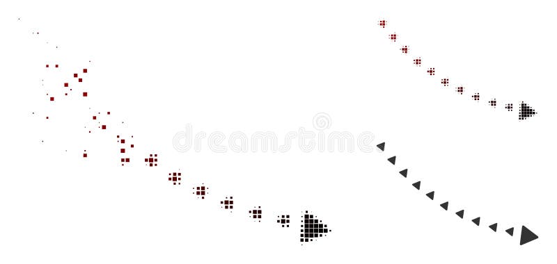 Icono punteado tono medio disipado de la tendencia de la disminución del pixel libre illustration Icono punteado tono medio disipado de la tendencia de la disminución del pixel libre illustration