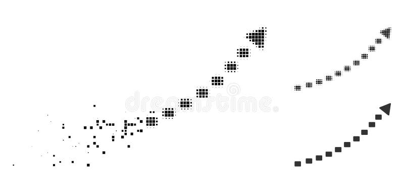 Icono punteado tono medio punteado disperso de la tendencia del crecimiento ilustración del vector Icono punteado tono medio punteado disperso de la tendencia del crecimiento ilustración del vector