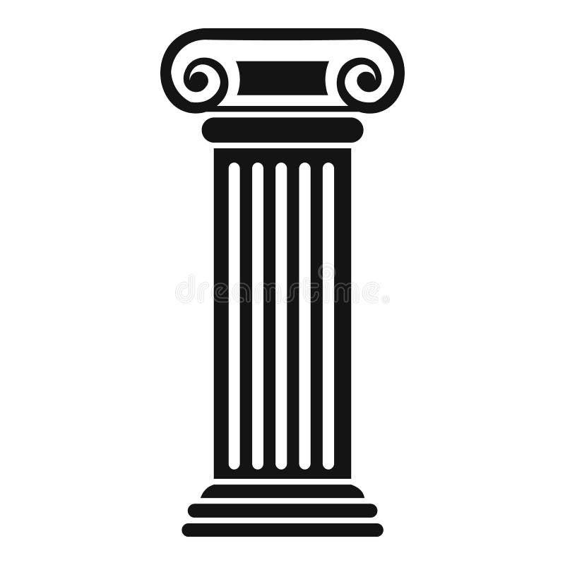 Icono romano de la columna, estilo simple stock de ilustración Icono romano de la columna, estilo simple stock de ilustración