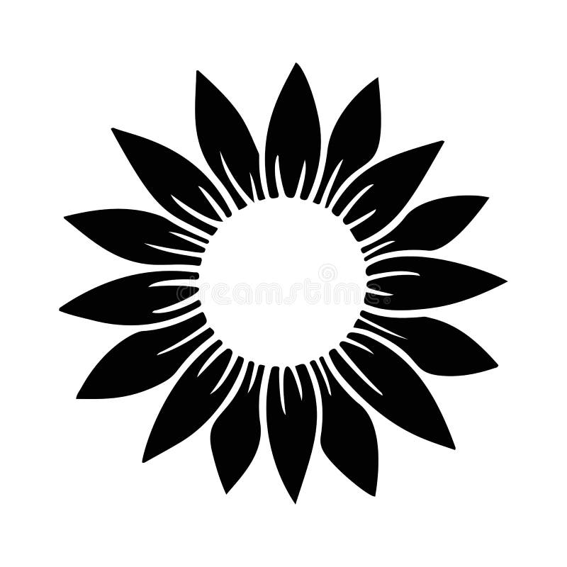 Icono Simple De Girasol. Ilustración Vectorial De Silueta De Flores. Icono  Dibujado a Mano Con El Logotipo De Girasol Ilustración del Vector -  Ilustración de geométrico, pétalo: 223779062