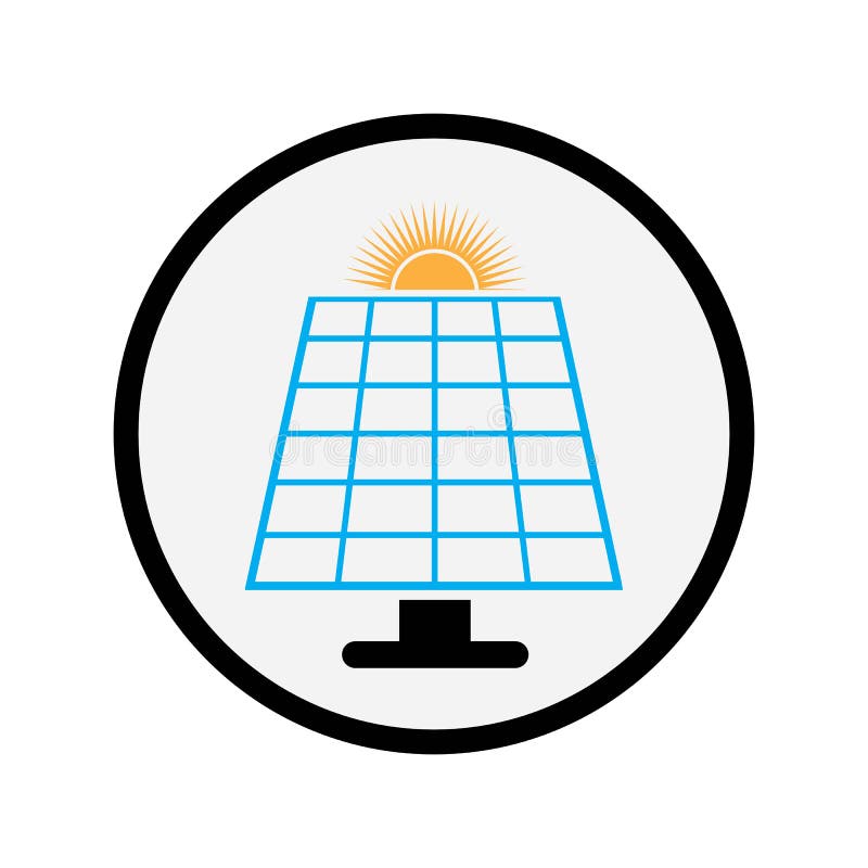 icono solar de la energ a del logotipo ilustración del vector