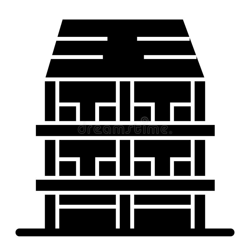 Icono sólido de la casa de tres pisos Ejemplo exterior del vector aislado en blanco Diseño del estilo del glyph de la arquitectur libre illustration Icono sólido de la casa de tres pisos Ejemplo exterior del vector aislado en blanco Diseño del estilo del glyph de la arquitectur libre illustration