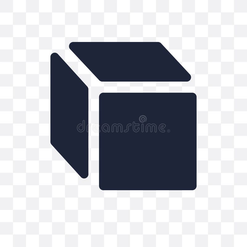 icono transparente del cubo 3d diseño del símbolo del cubo 3d de la geometría co ilustración del vector icono transparente del cubo 3d diseño del símbolo del cubo 3d de la geometría co ilustración del vector