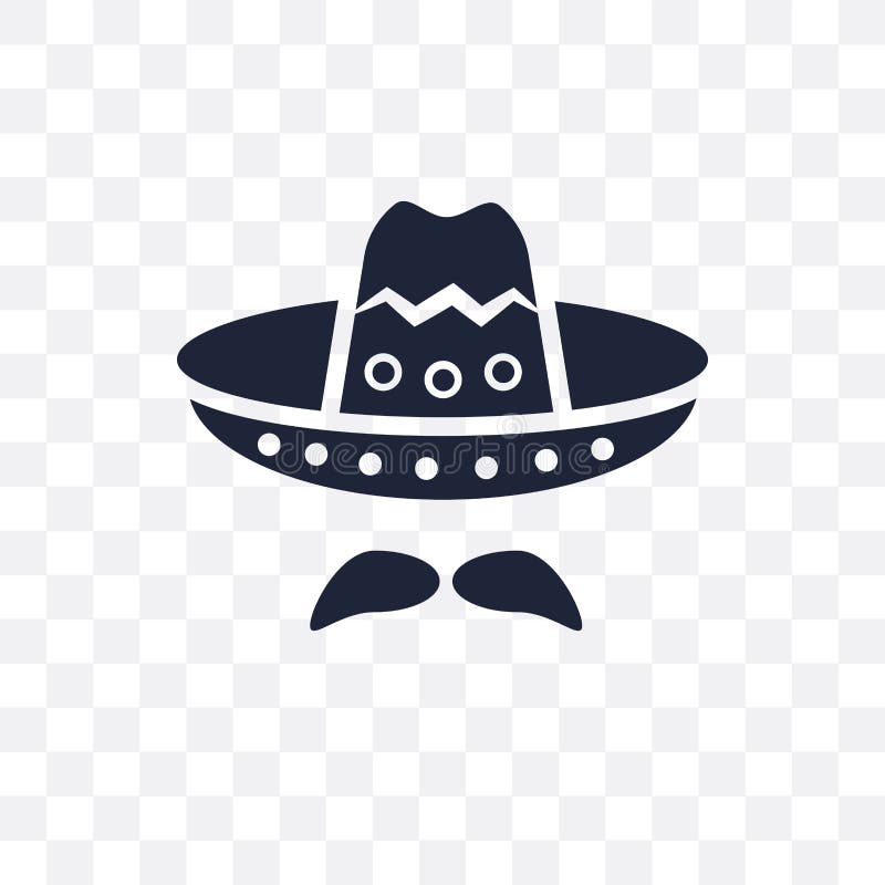 Icono transparente del sombrero mexicano Diseño del símbolo del sombrero mexicano del DES stock de ilustración Icono transparente del sombrero mexicano Diseño del símbolo del sombrero mexicano del DES stock de ilustración