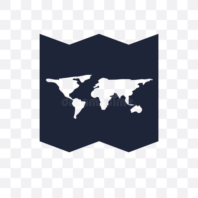 Icono transparente doblado mapa del mundo Desig del símbolo doblado del mapa del mundo ilustración del vector Icono transparente doblado mapa del mundo Desig del símbolo doblado del mapa del mundo ilustración del vector