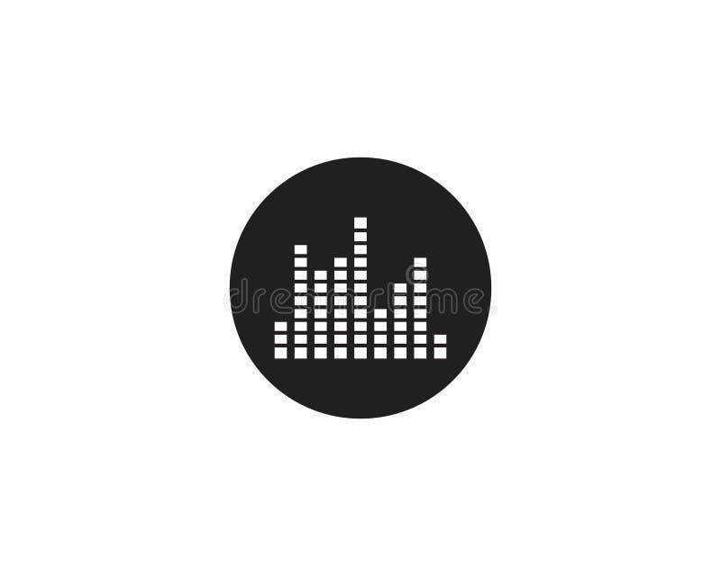 Icono trasero de la onda acústica ilustración del vector Icono trasero de la onda acústica ilustración del vector