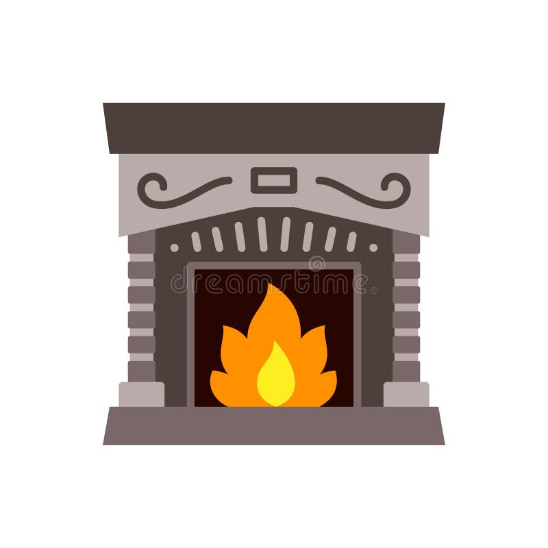 Icono vectorial de color único de la chimenea de Navidad ilustración del vector Icono vectorial de color único de la chimenea de Navidad ilustración del vector